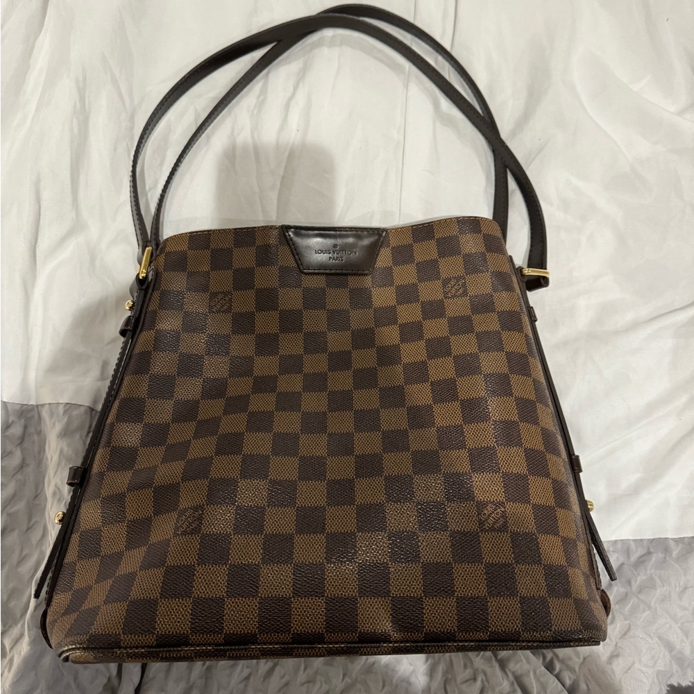 LOUIS VUITTON Damier Ebene Cabas Rivington Shoulder Bag PM
